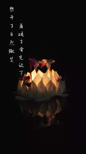 想开了自然微笑 看破了肯定放下 文艺摄影图手机壁纸