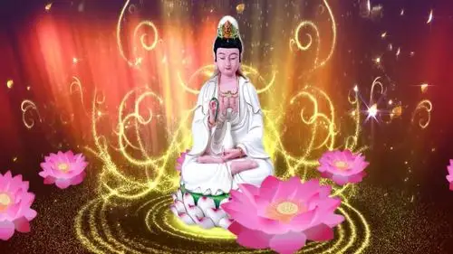 观世音菩萨坐莲慈祥_1920x1080_高清视频素材下载(编号:1449780)_舞台