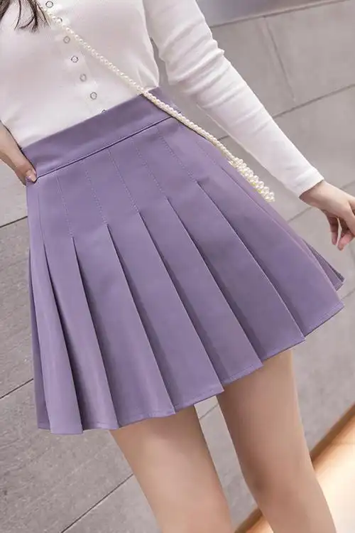 秋冬百褶裙女高腰pu小皮裙短裙百搭气质短款a字半身裙女