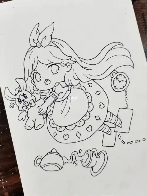 爱丽丝_文景苑攻略_动漫_绘画_薯条_爱丽丝梦游仙境_兴趣爱好_绘画