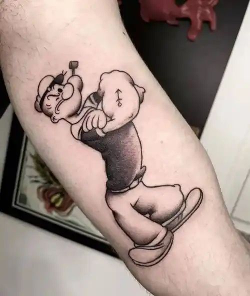 爱吃菠菜的大力水手纹身