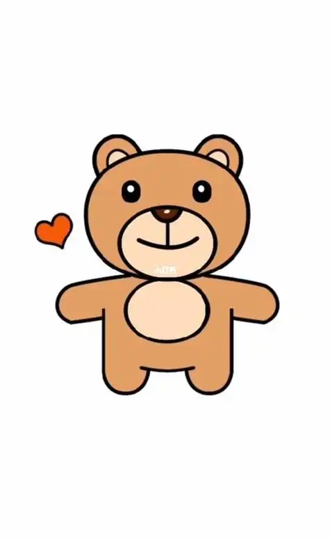 小熊简笔画彩色 小熊简笔画彩色带颜色