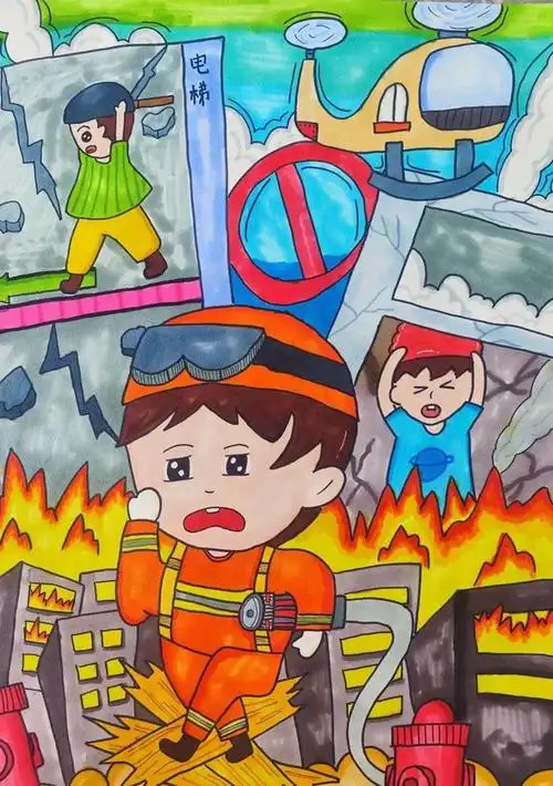 仑苍中心小学举办512防灾减灾小学生现场绘画作品创作竞赛