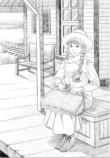 《绿山墙的安妮》简笔画
