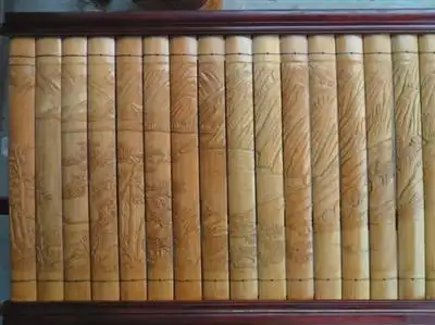 竹编卷轴的简笔画