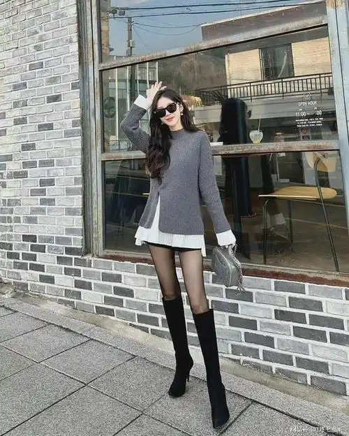 黑色丝袜搭配长筒靴,让你的美腿更加迷人!|身材比例_网易订阅