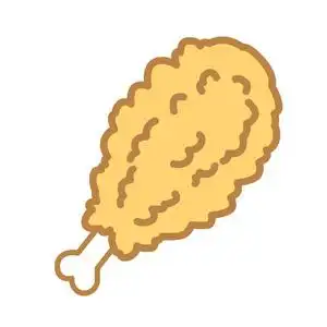 鸡块脆炸矢量图图示卡通涂鸦照片