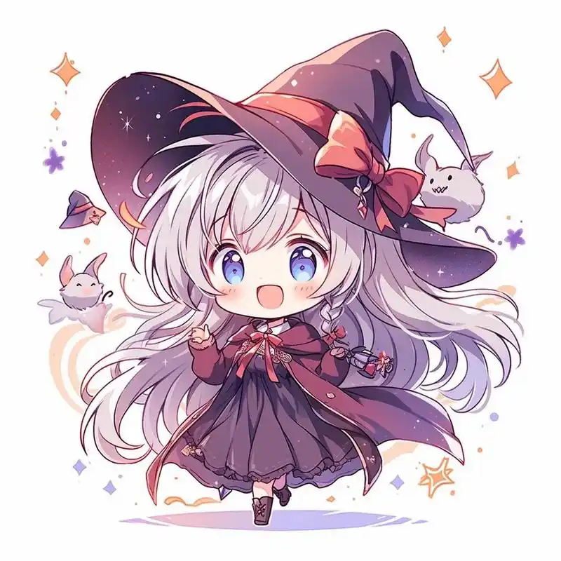 万圣节将至,来款可爱的女巫头像