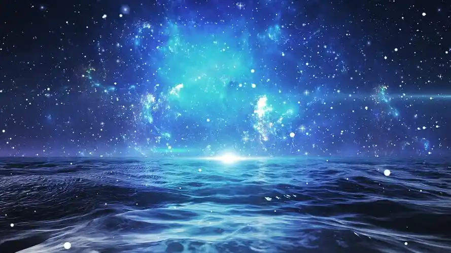 4k大气唯美星辰大海粒子背景视频年会背景