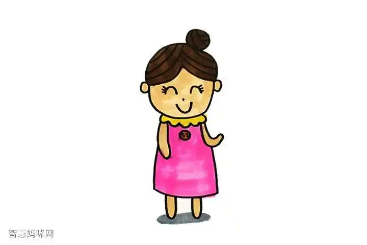 漂亮的妈妈怎么画简单