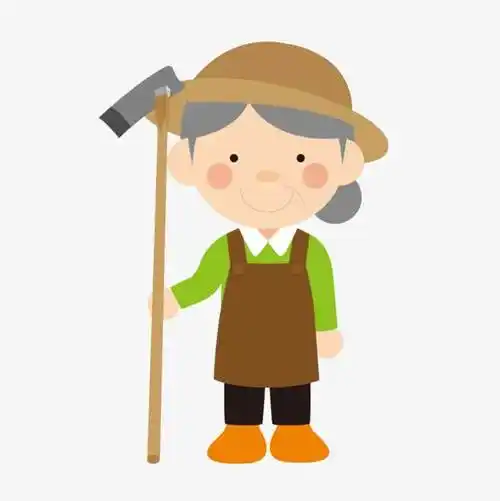 卡通简笔画锄地老奶奶奶奶简笔画图片教程爷爷奶奶头像简笔画重阳节简