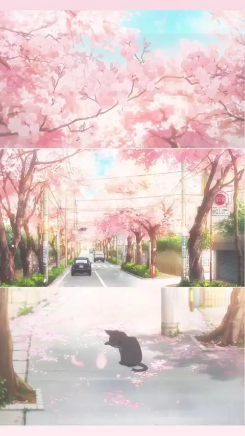 手机壁纸三宫格唯美风景