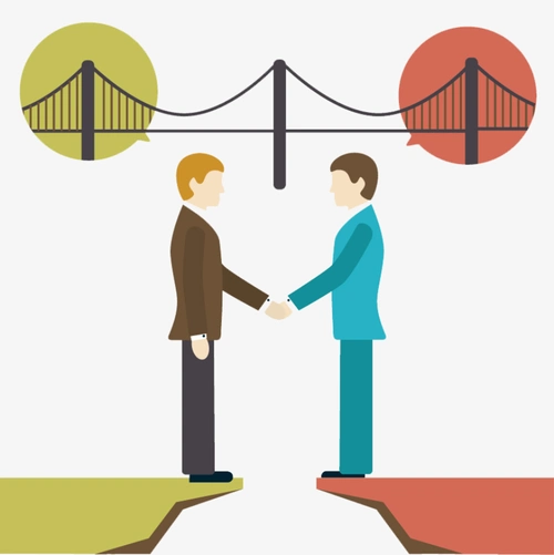 卡通商务合作矢量素材