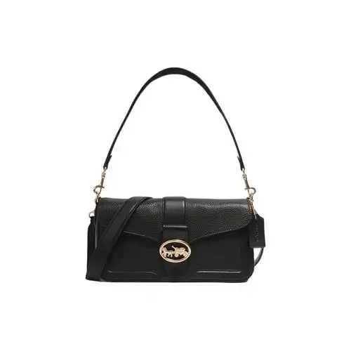 香港直发coach蔻驰时尚简约女士黑色单肩手提包f5493imblk通用款女包