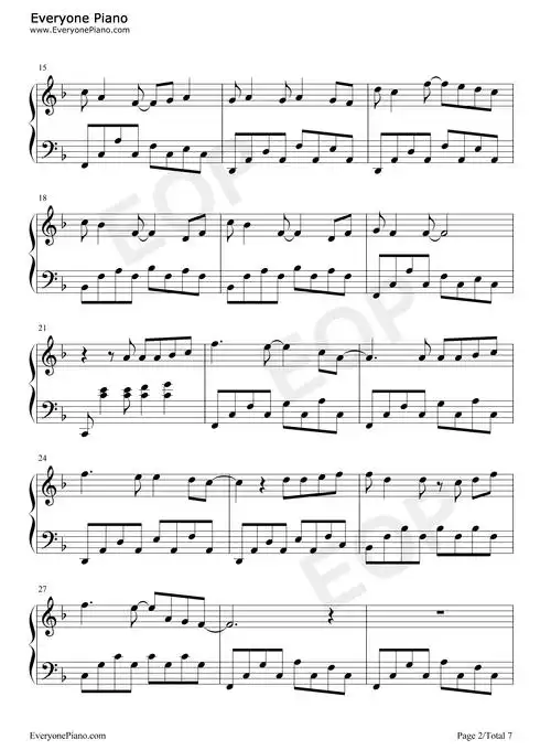 星空-电影星空主题曲五线谱预览2-钢琴谱文件(五线谱,双手简谱,数字谱