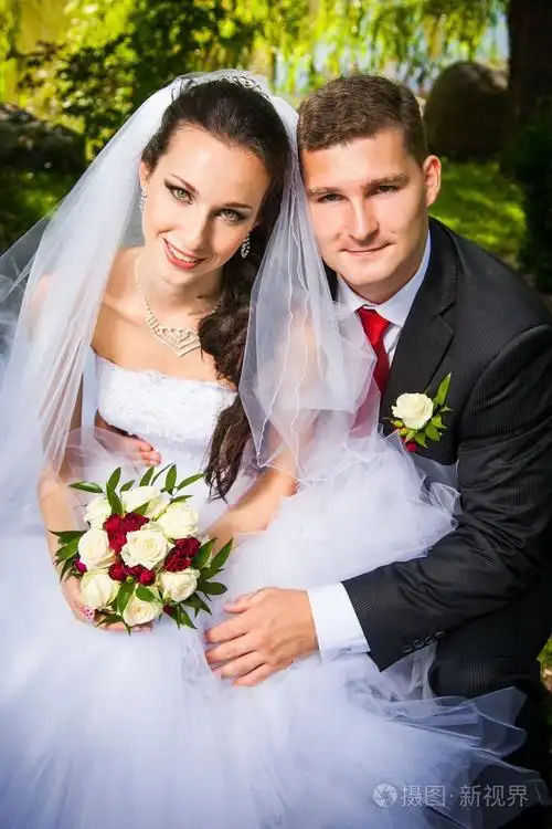 美丽的新娘与新郎