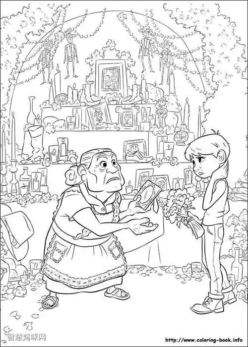 寻梦环游记线稿图片5