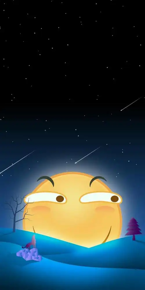 "滑稽"的月亮,锁屏图片,高清手机壁纸,搞笑-回车桌面