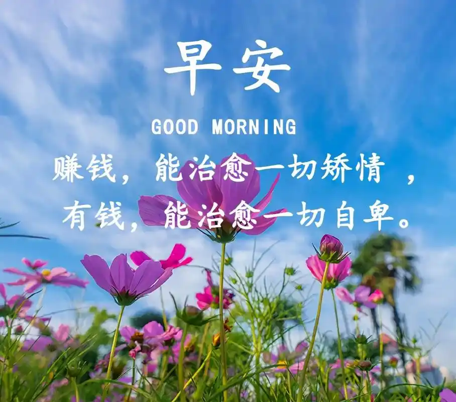 早上好唯美图片朋友圈早安精致短句特别漂亮的早上好动态图