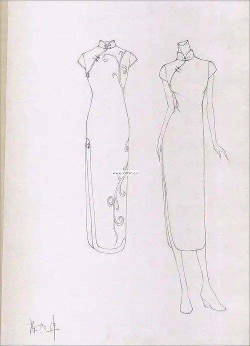 女士套装系列设计手稿图-女士套装款式效果图-cfw服装设计
