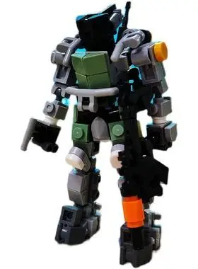 外骨骼机器人小型机甲积木moc兼容乐高霸气玩具特种兵雇佣兵人仔