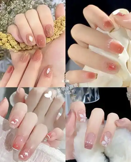 58造型随便做秋季爆款美甲分享显手白克罗心