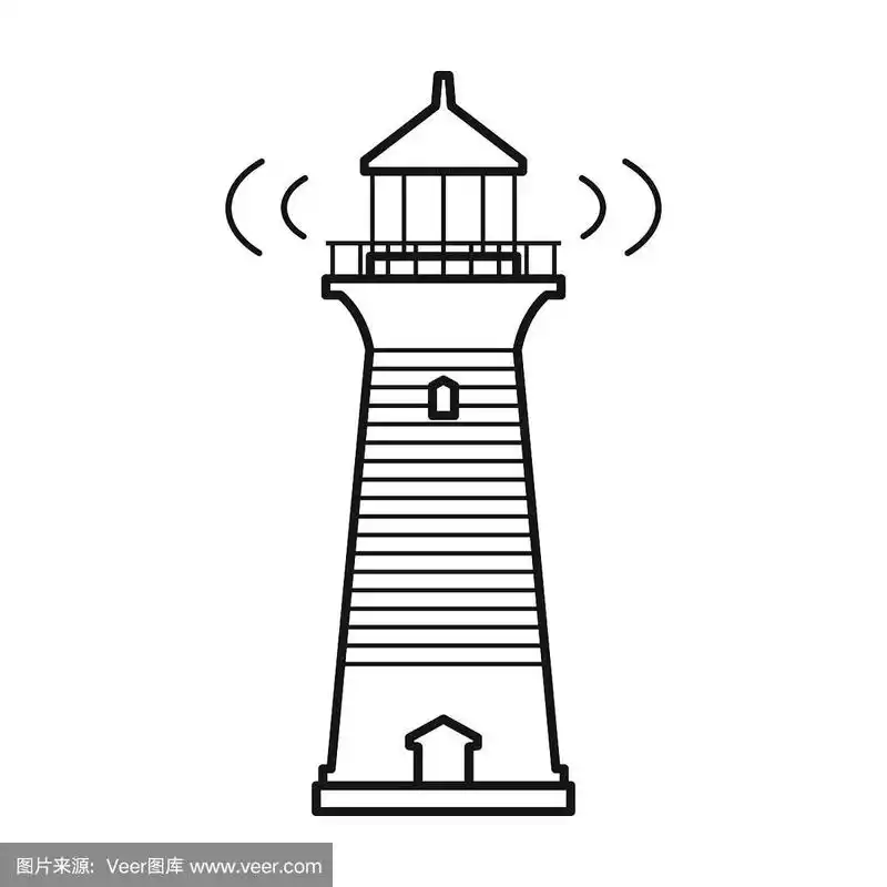 灯塔iconline图标孤立