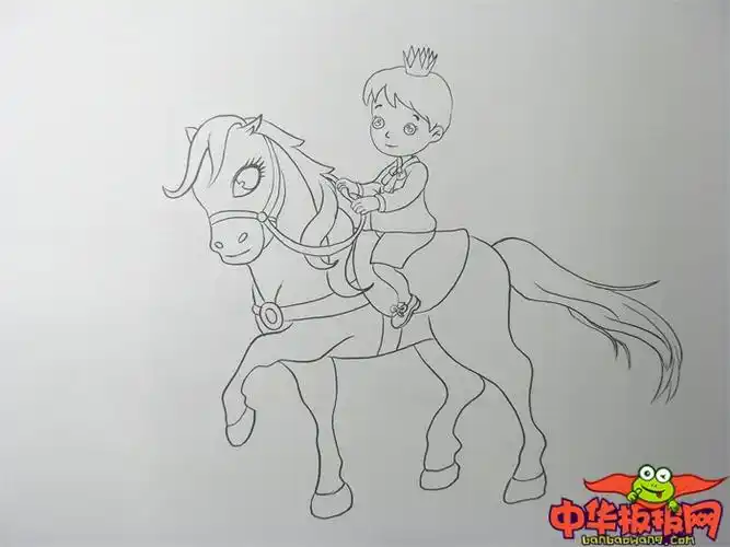 英俊的白马王子简笔画,怎么画白马王子简单