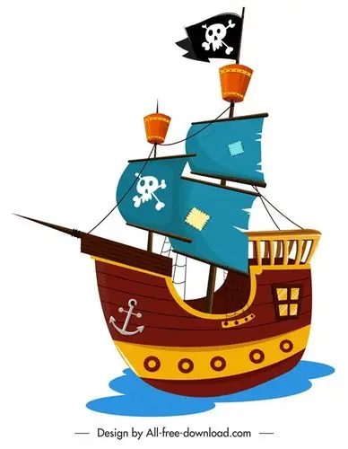 海盗船大海航行图片