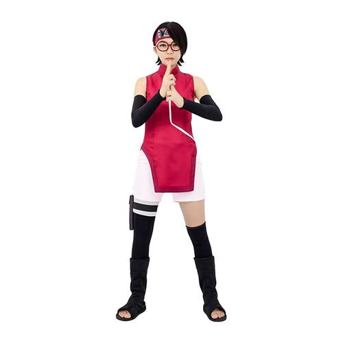 火影忍者博人传宇智波佐良娜旗袍服动漫cosplay女装/假发眼镜现货