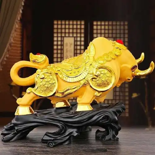 开光属牛招财摆件办公室运势旺铺前台牛气冲天摆件