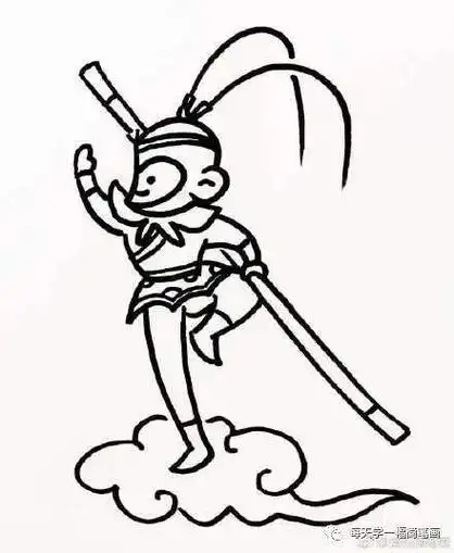 卡通孙悟空简笔画教程步骤图片大全孙悟空筋斗云简笔画的搜索结果百度