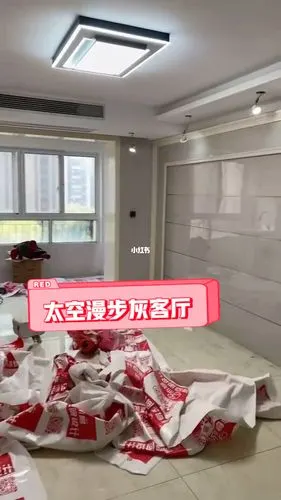 客厅墙布太空漫步灰浅灰色搭配效果图