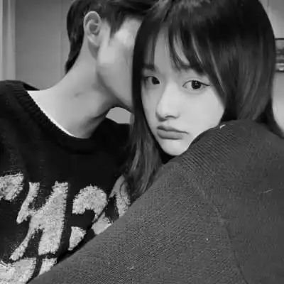 60组精选黑白情头双人两张图片_情侣头像_头像屋