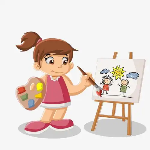 卡通画画png下载