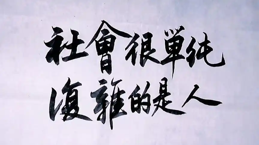 社会很单纯,复杂的是人#写字是一种生活