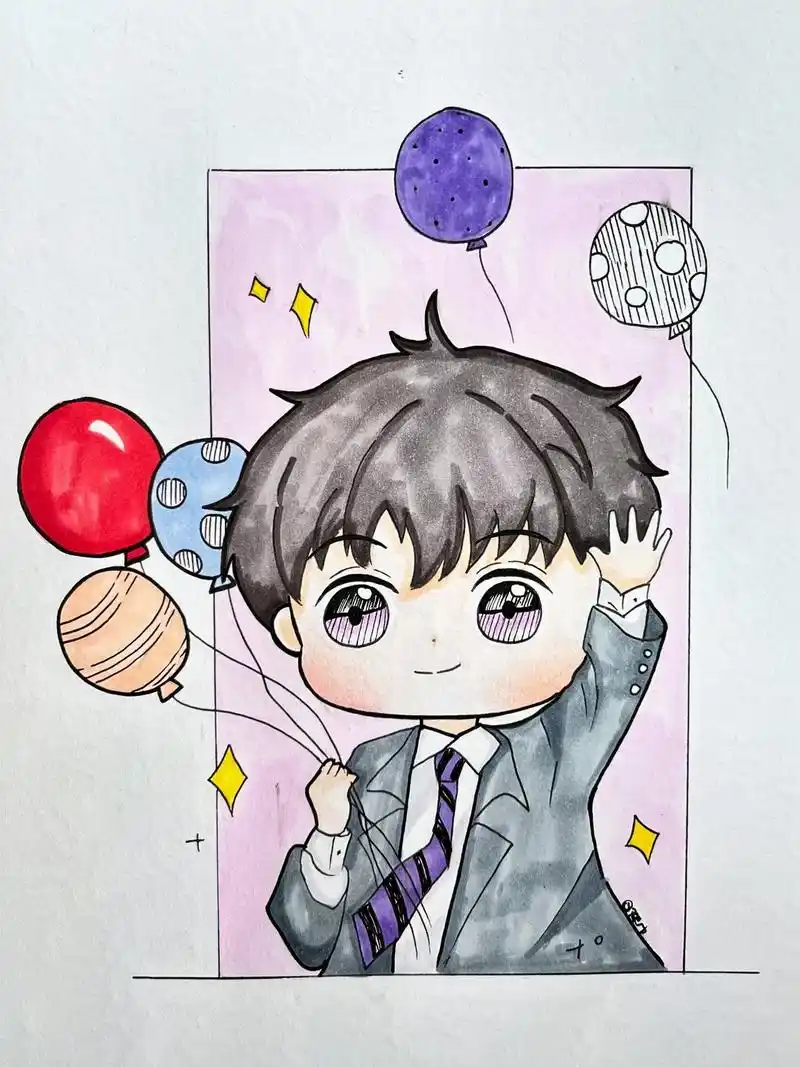 动漫男孩绘画过程图.#零基础学画画 #二次元 #动漫人物绘画 - 抖音