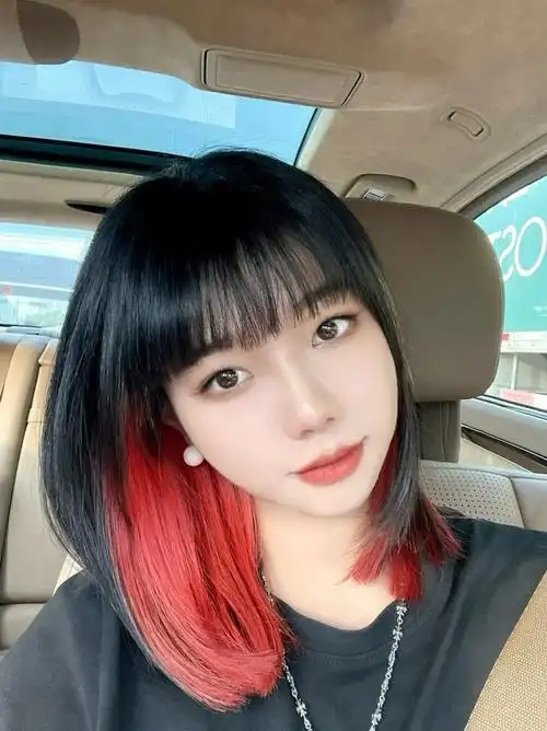 成都染发换头记甜酷y2k风格海王红挂耳染08