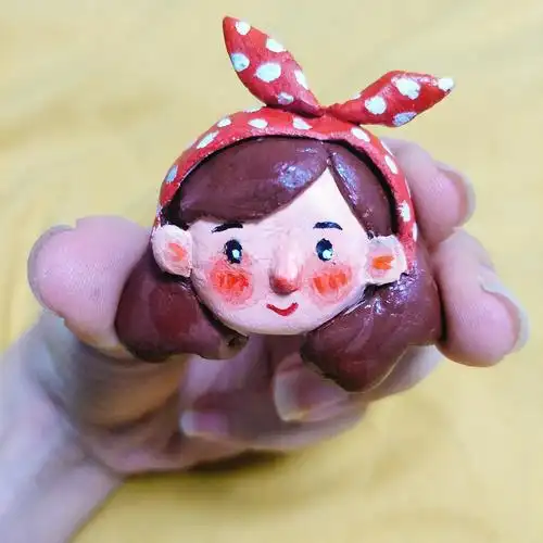 石塑黏土生日贺图