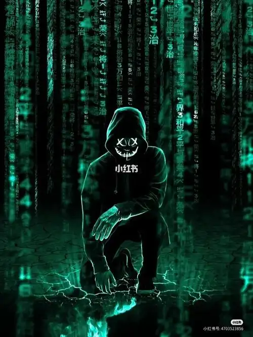 两张配套的黑客壁纸