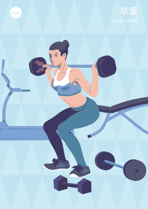运动插画模板推荐 | 健身使我快乐,做设计让我更快乐