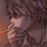 冷酷帅气的动漫男生吸烟头像图片点击鼠标右键下载