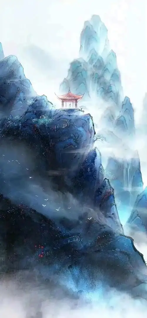 手机壁纸 高清壁纸 国风水墨山水画