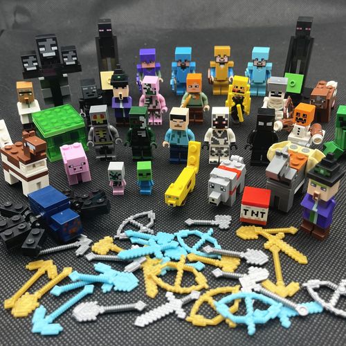 我的世界积木人仔2022年新品him实体303小人偶全套拼装男孩子礼物