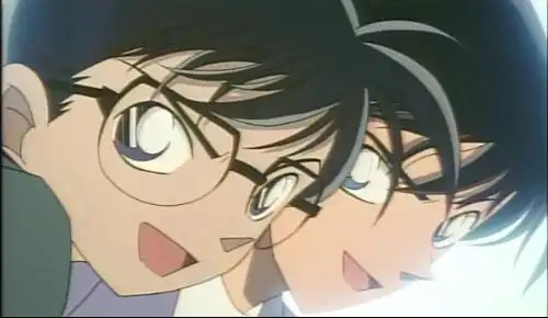 求张柯南眼镜发光的图片