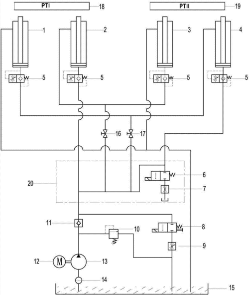 一种剪式举升机软起油路控制装置制造方法及图纸