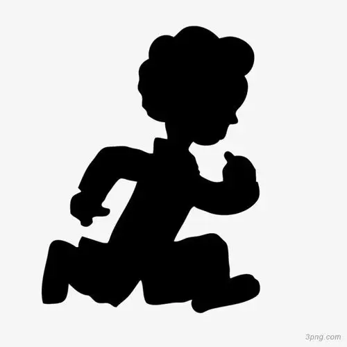 影子奔跑png素材透明免抠图片-其他元素