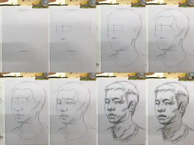 干货来啦素描头像半小时打型作画步骤