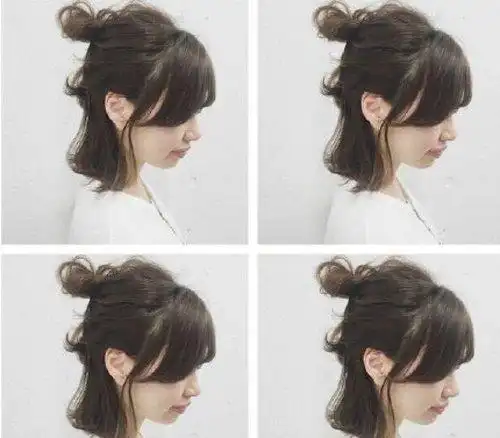 短发留长尴尬期做个扎发免打理 多少不会扎短发的女孩错过大好时光