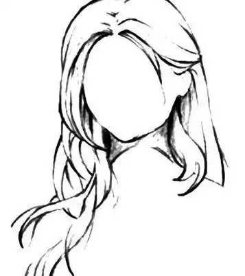 画绑着头发的头像简笔画